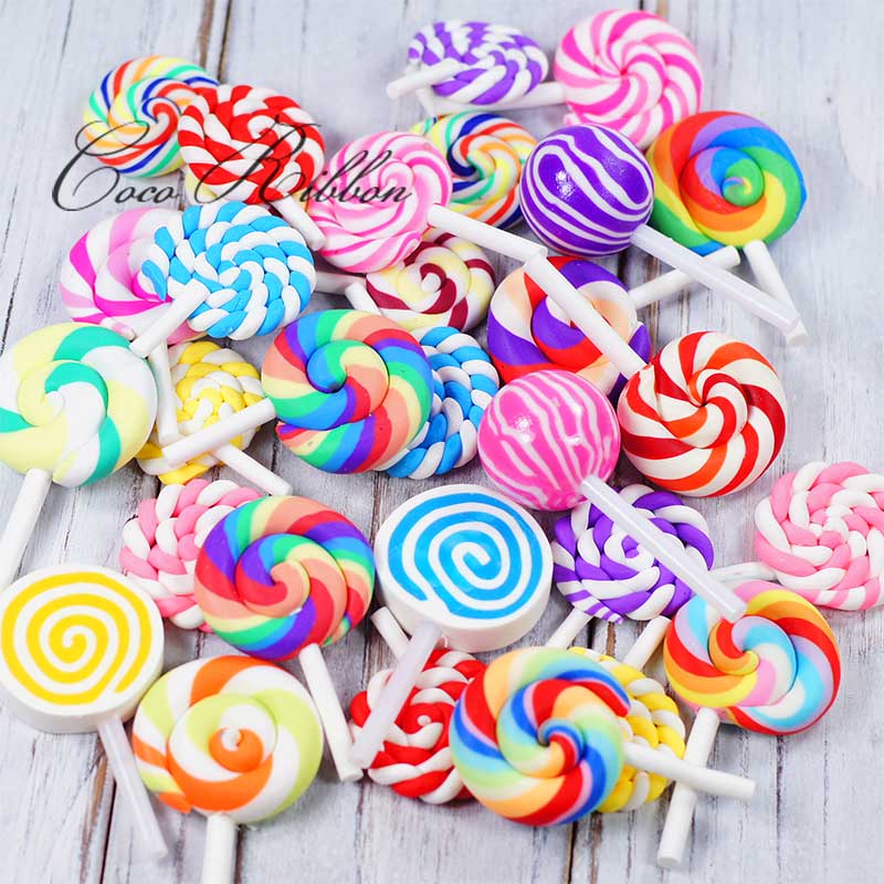 23mm 12pcs Polymer Clay Miniature Macaron Sweet Treat Flatback Cabochon A10